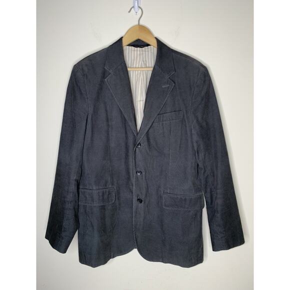 Banana Republic Other - Banana Republic Mens 42R Corduroy Blazer Sport Coat Jacket Gray Cotton 3 Button